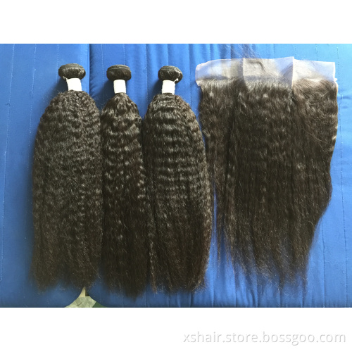 Kinky straight yaki human curly hair indian weave bundles 12a raw wave hair bundles human hair vendor
